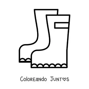 Imagen para colorear de un par de botas sencillas
