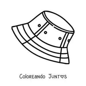 Imagen para colorear de un gorro de pescador
