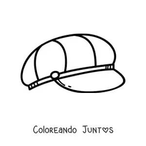 Imagen para colorear de una boina vintage
