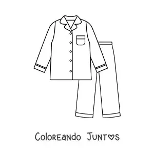 Imagen para colorear de una camisa y un pantalón