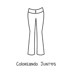Imagen para colorear de un par de pantalones de campana