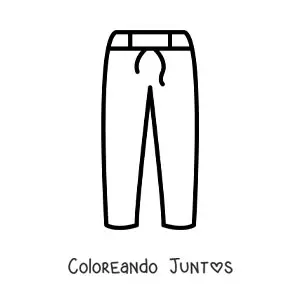 Imagen para colorear de un par de pantalones sencillos