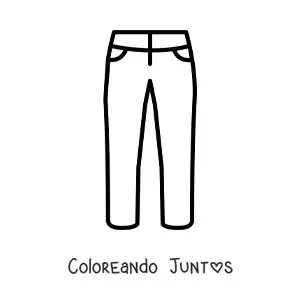 Imagen para colorear de un par de pantalones