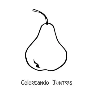 Imagen para colorear de una pera