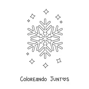 Imagen para colorear de un copo de nieve
