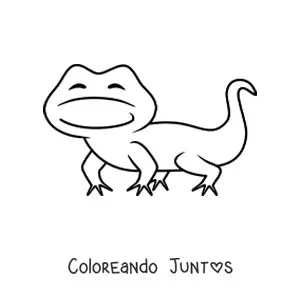 Imagen para colorear de una lagartija del desierto
