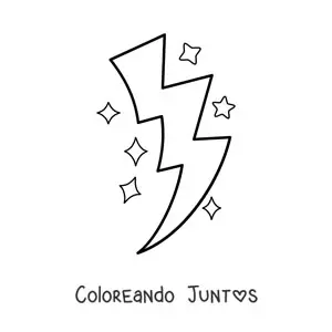Imagen para colorear de rayo grande