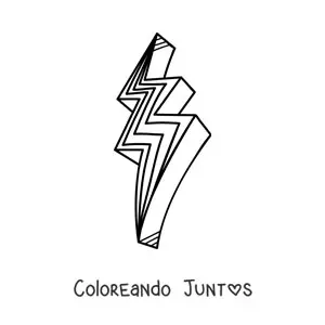 Imagen para colorear de un rayo