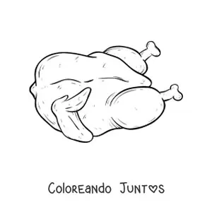 Imagen para colorear de una carne blanca