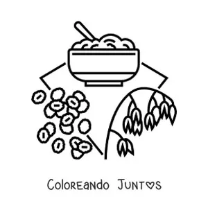 Imagen para colorear de varios tipos de cereales