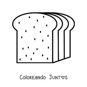 Imagen para colorear de un pan integral