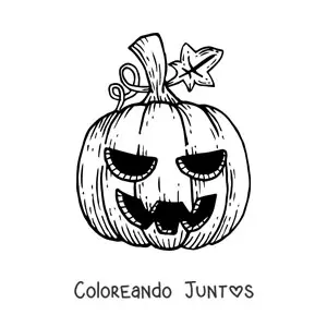Imagen para colorear de una calabaza de halloween