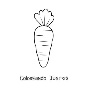 Imagen para colorear de una zanahoria