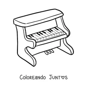 Imagen para colorear de un piano grande