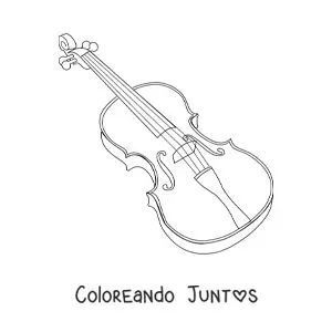Imagen para colorear de un violín realista