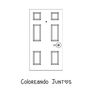 Imagen para colorear de una puerta cerrada