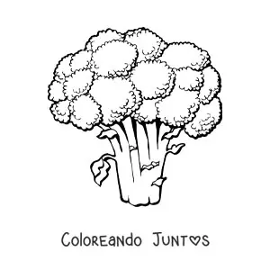 Imagen para colorear de un brócoli