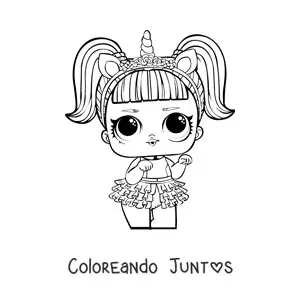Imagen para colorear de L.O.L. Surprise Unicorn