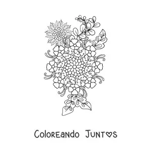 Imagen para colorear de flores mandala