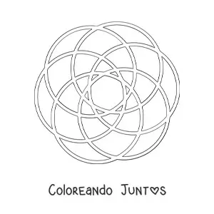 Imagen para colorear de un mandala con círculos