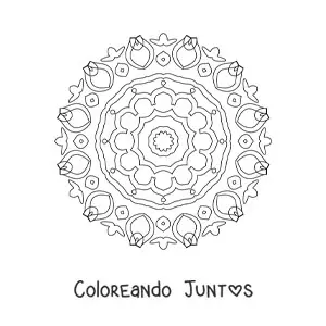 Imagen para colorear de un mandala abstracto sencillo