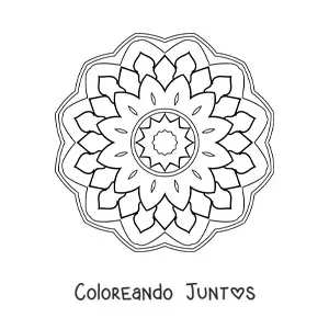 Imagen para colorear de un mandala abstracto sencillo