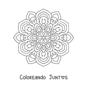 Imagen para colorear de mandala para adultos mayores