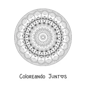 Imagen para colorear de mandala relajante para adultos