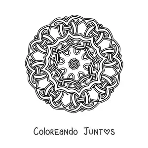 Imagen para colorear de mandala celta
