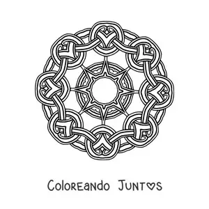 Imagen para colorear de mandala celta