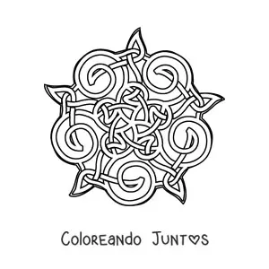 Imagen para colorear de mandala celta