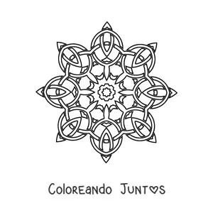Imagen para colorear de mandala celta