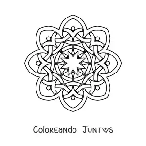 Imagen para colorear de mandala celta