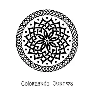 Imagen para colorear de mandala celta