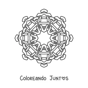 Imagen para colorear de mandala celta