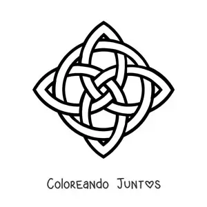 Imagen para colorear de mandala de nudo celta