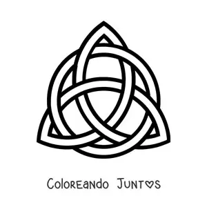 Imagen para colorear de mandala de nudo celta