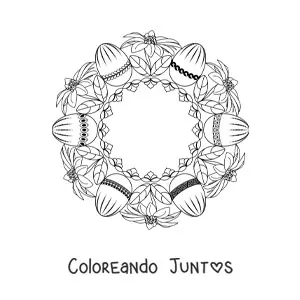 Imagen para colorear de mandala de huevos de Pascua