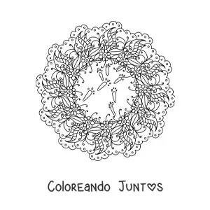 Imagen para colorear de mandala de Pascua