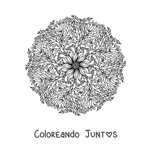 Imagen para colorear de mandala de Navidad para adultos
