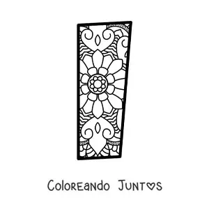 Imagen para colorear de mandala de la letra i