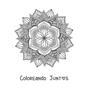 Imagen para colorear de mandala budista para adultos