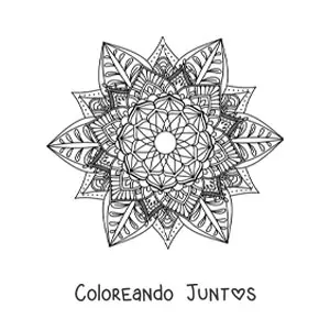 Imagen para colorear de mandala budista difícil