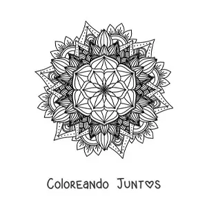 Imagen para colorear de mandala budista difícil