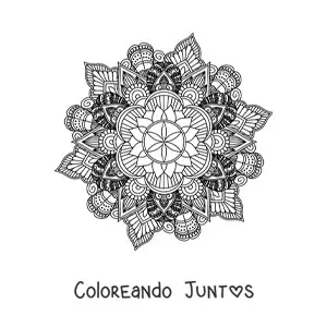 Imagen para colorear de mandala budista