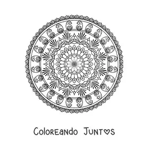 Imagen para colorear de mandala islámica