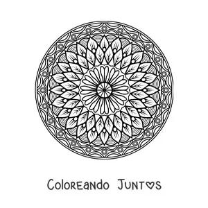 Imagen para colorear de mandala islámica