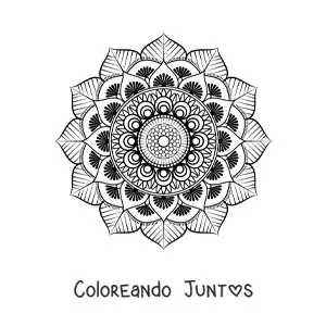 Imagen para colorear de mandala islámica