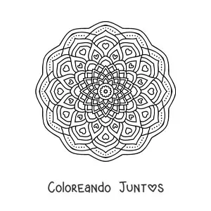 Imagen para colorear de mandala hindú