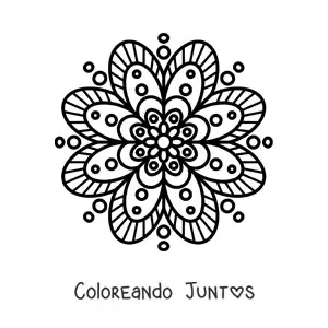 Imagen para colorear de mandala antiestrés